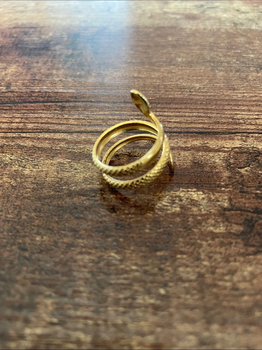❤️ 2/$20 or 3/$25 New gold-plated snake spiral ring approx size 6/7